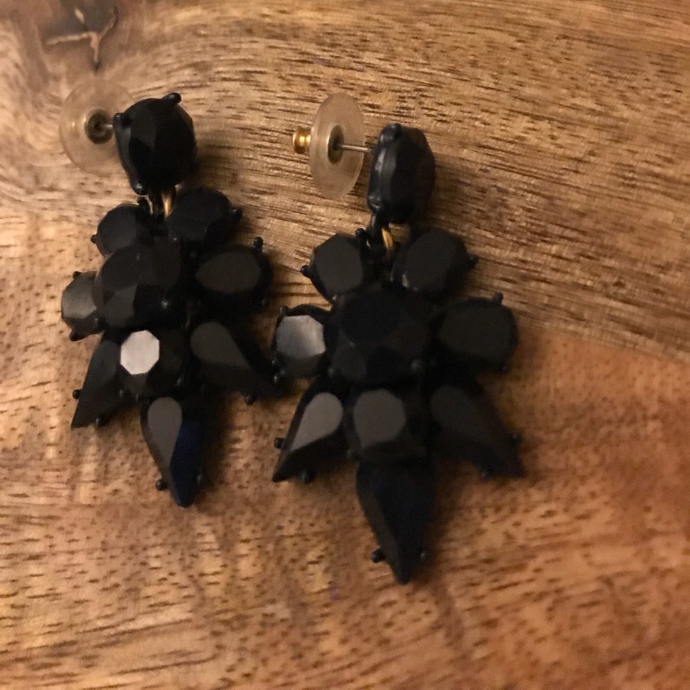 J crew navy dangle earrings